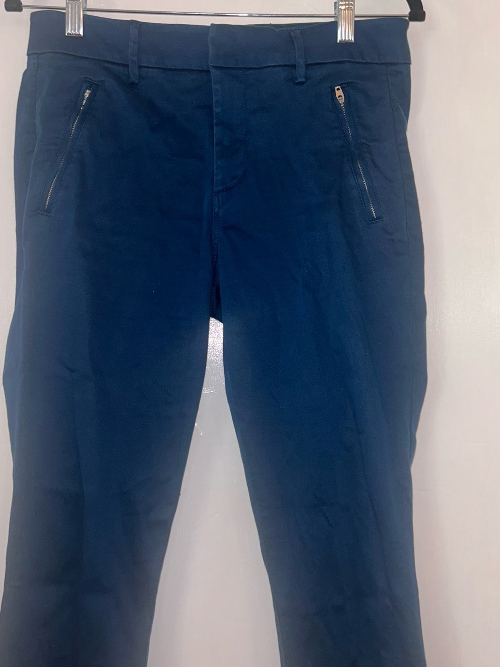 Womens Level 99 Blue Waistband Detail Pants size 27 inseam 26” rise 10”